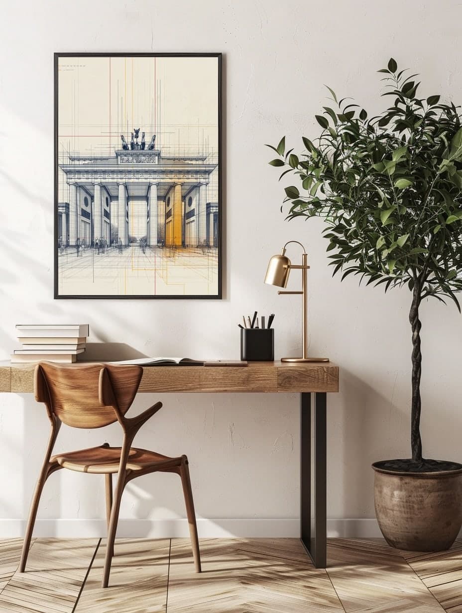 Brandenburg Gate in an office