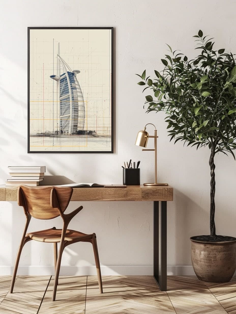 Burj Al Arab in an office
