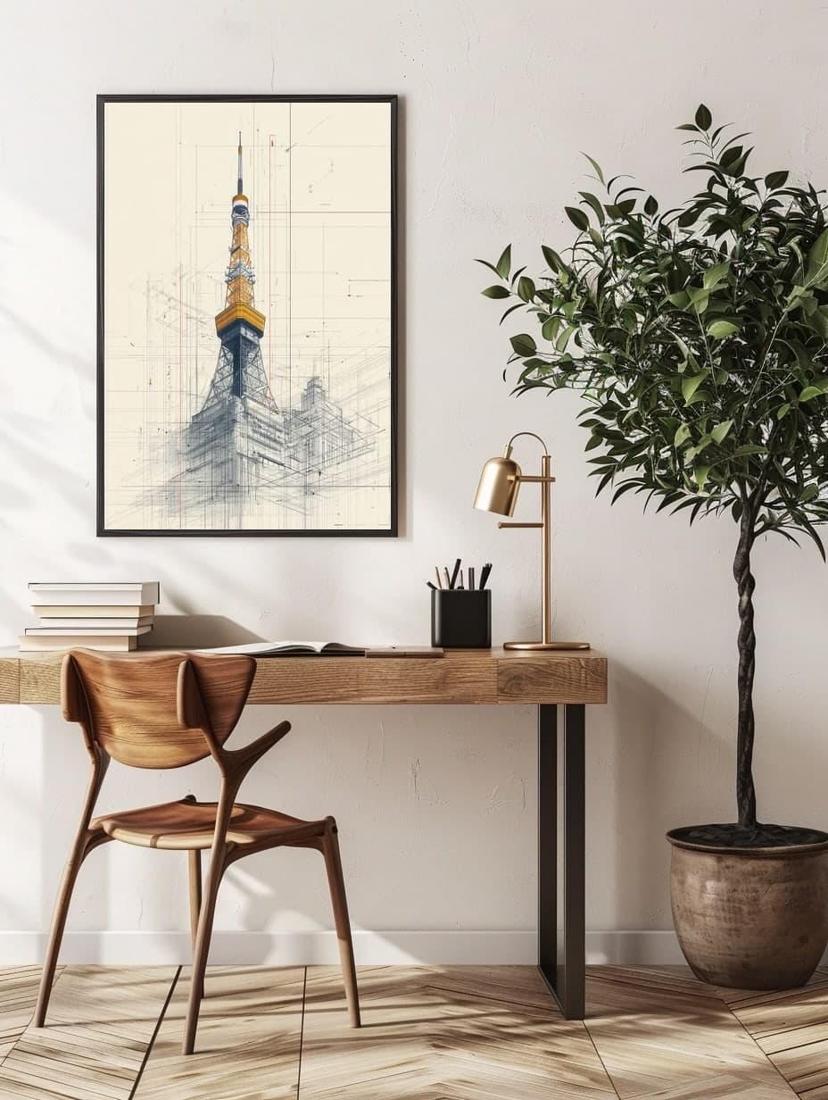 Tokyo Tower in an office