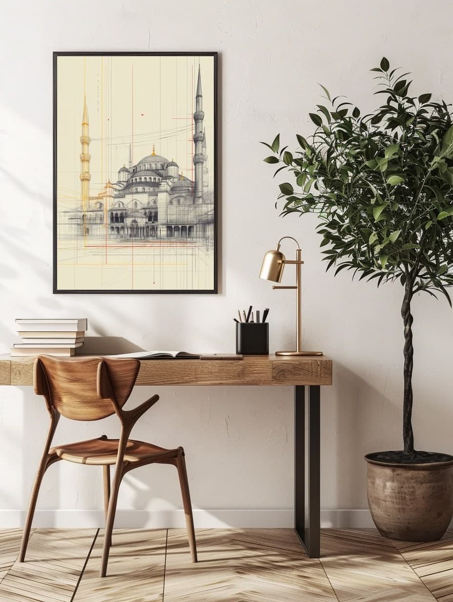 Blue Mosque in an office