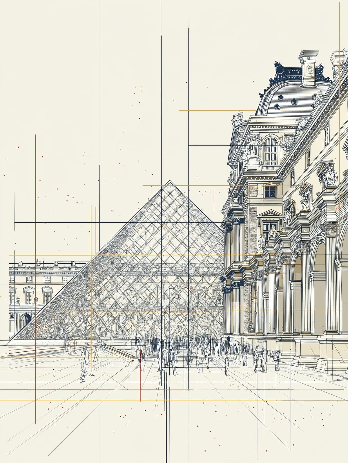 Midjourney Paris Pyramid