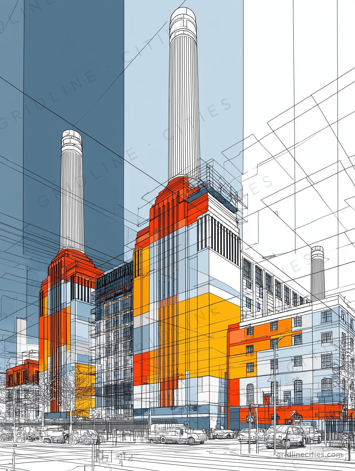 Battersea Mondrian Style