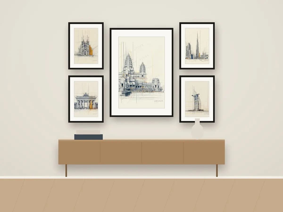 Angkor Wat as gallery wall