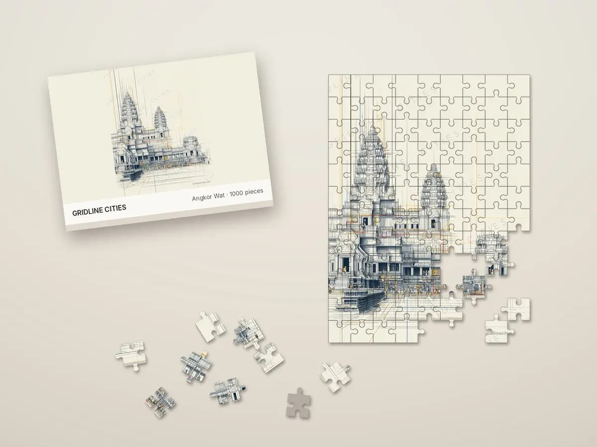 Angkor Wat as jigsaw puzzle