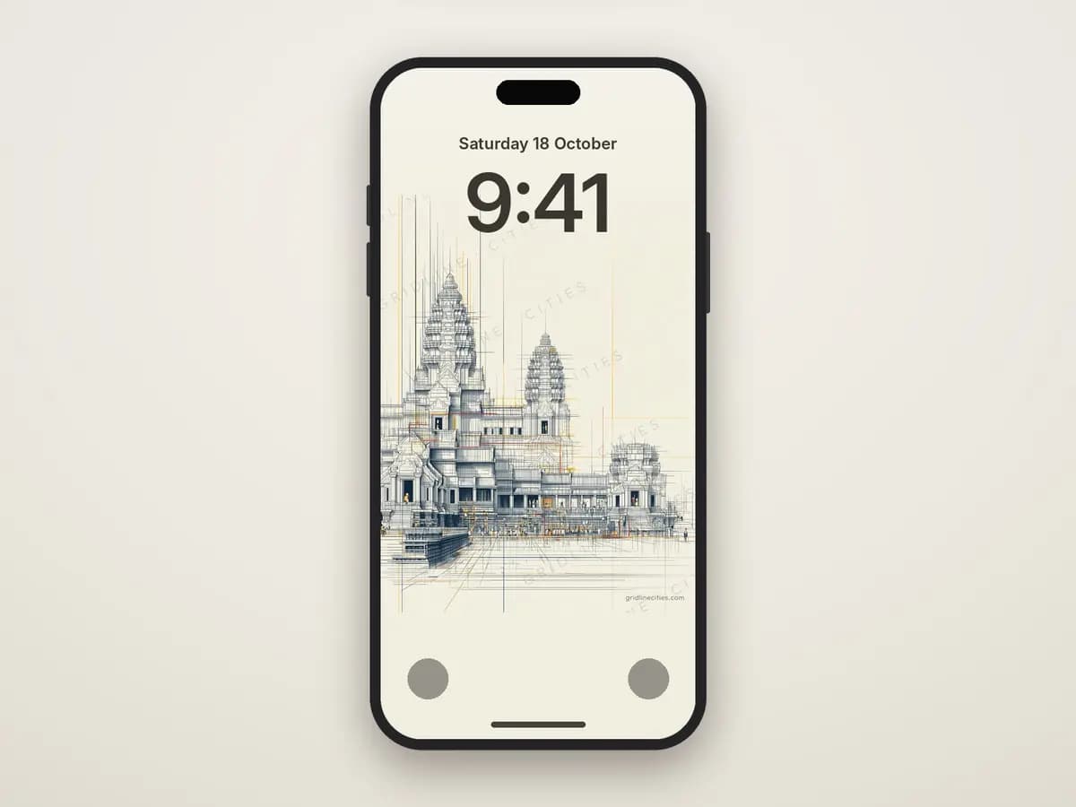 Angkor Wat as phone wallpaper