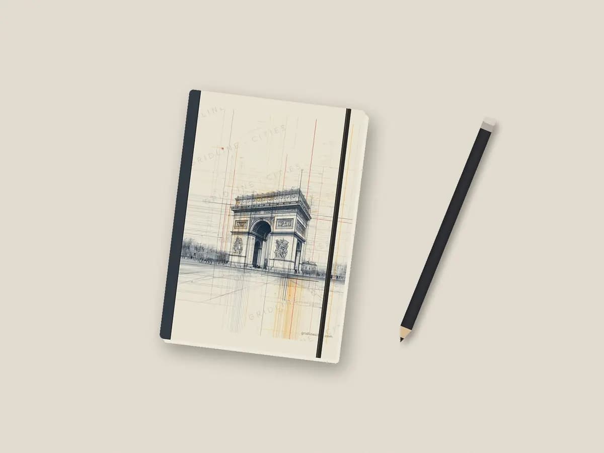 Paris Arc de Triomphe as notebook cover