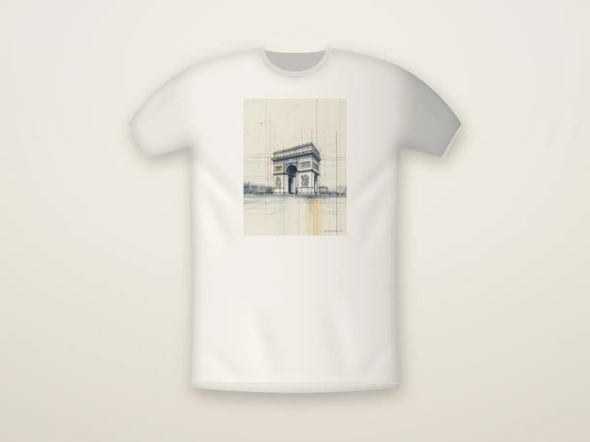 Paris Arc de Triomphe as t-shirt