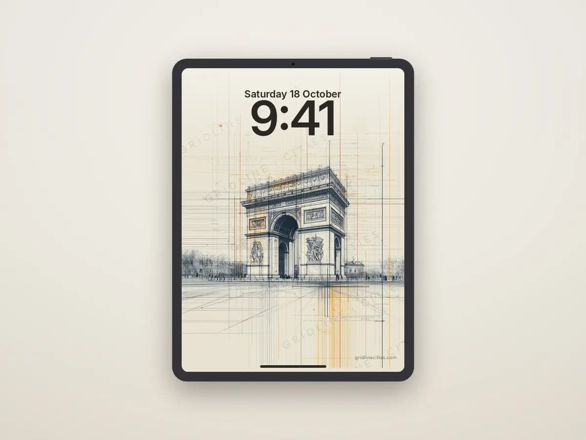 Paris Arc de Triomphe as tablet wallpaper