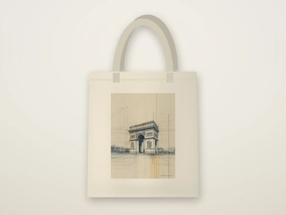Paris Arc de Triomphe as tote bag