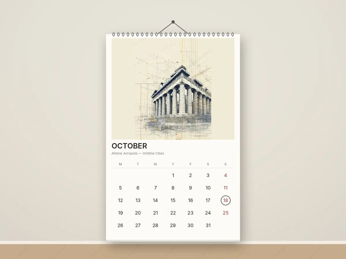 Athens Acropolis as calendar