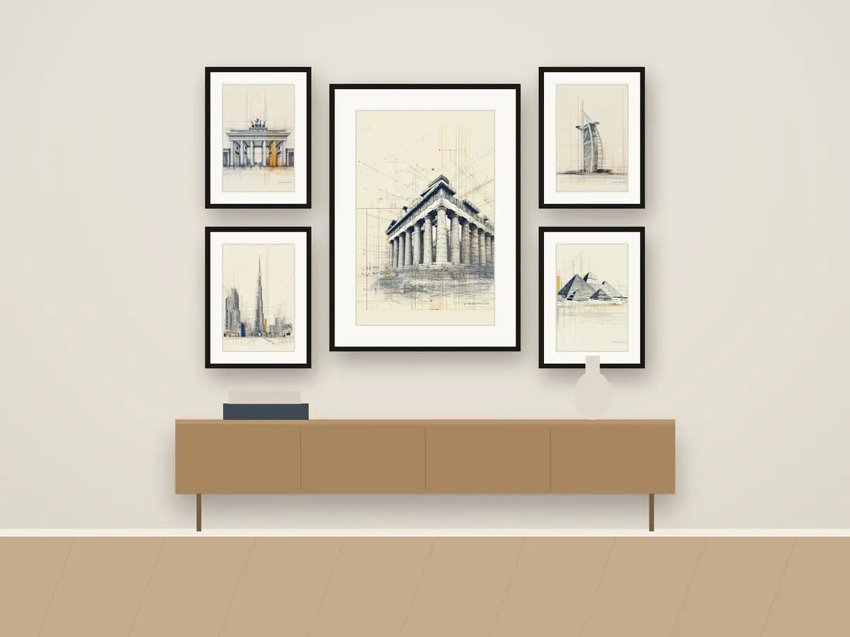 Athens Acropolis as gallery wall