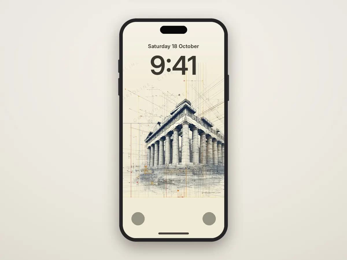 Athens Acropolis as phone wallpaper