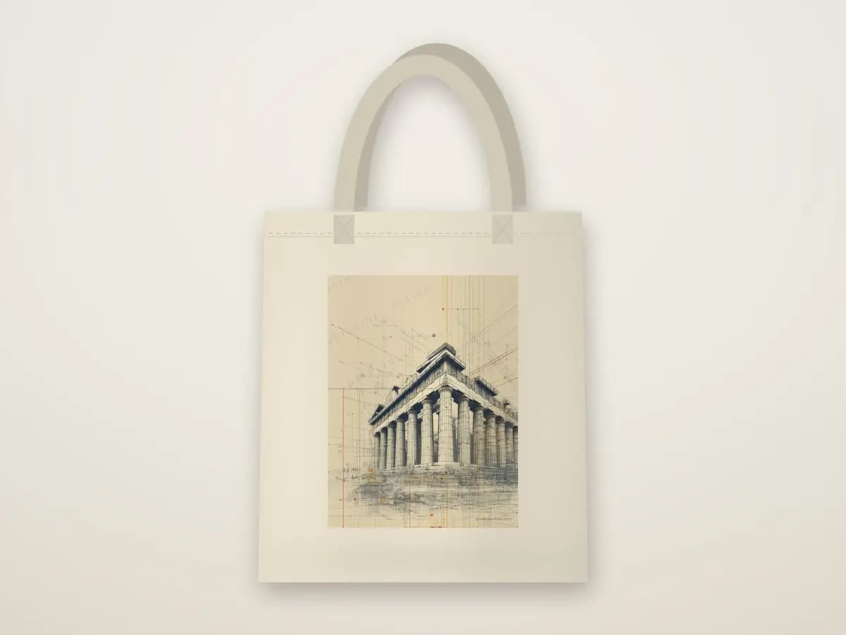 Athens Acropolis as tote bag