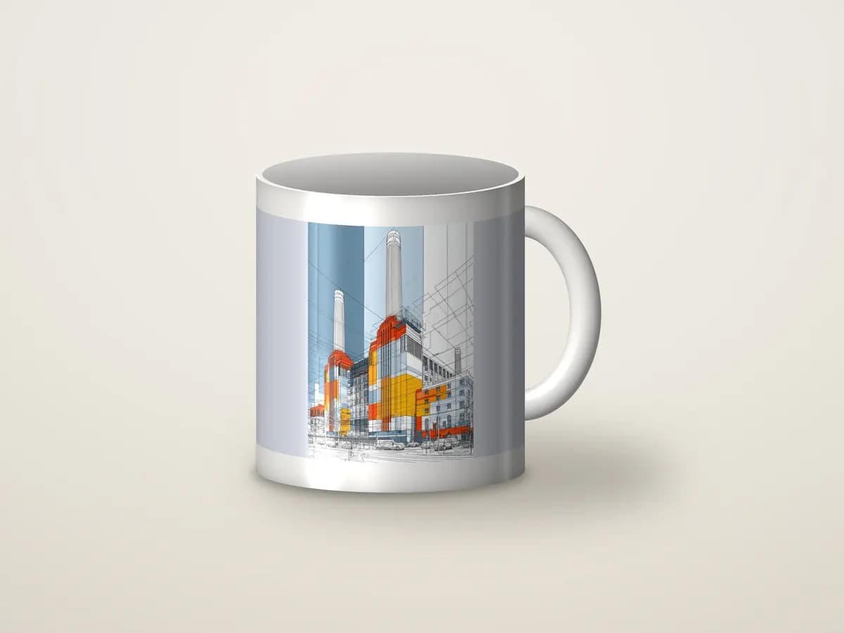 Battersea Mondrian Style as mug