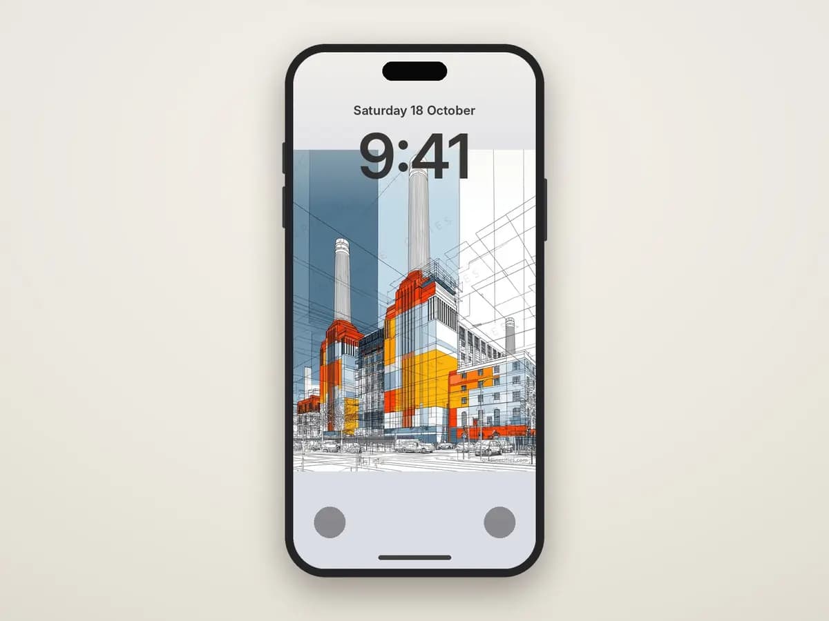 Battersea Mondrian Style as phone wallpaper