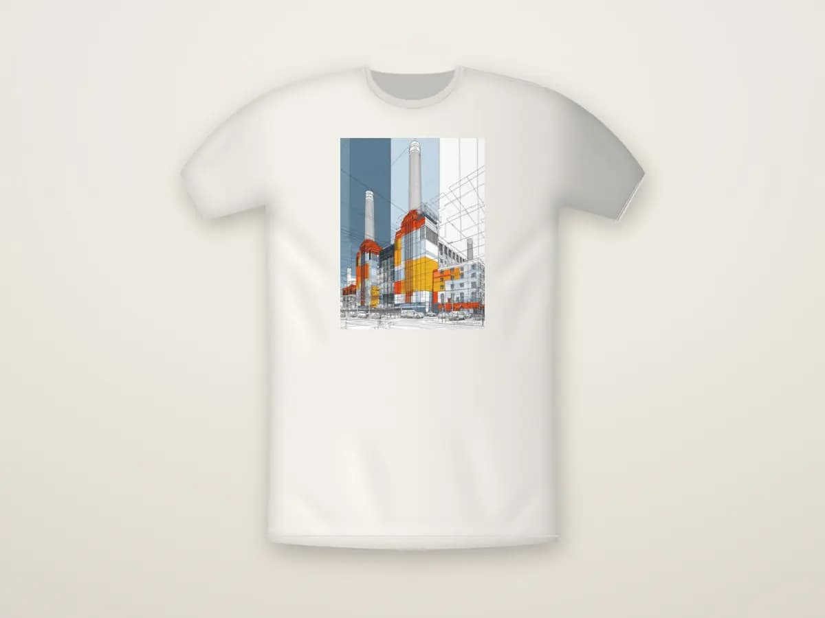 Battersea Mondrian Style as t-shirt