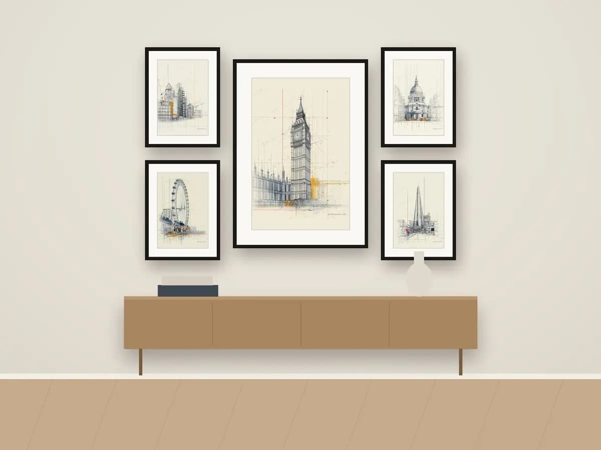 Big Ben as gallery wall