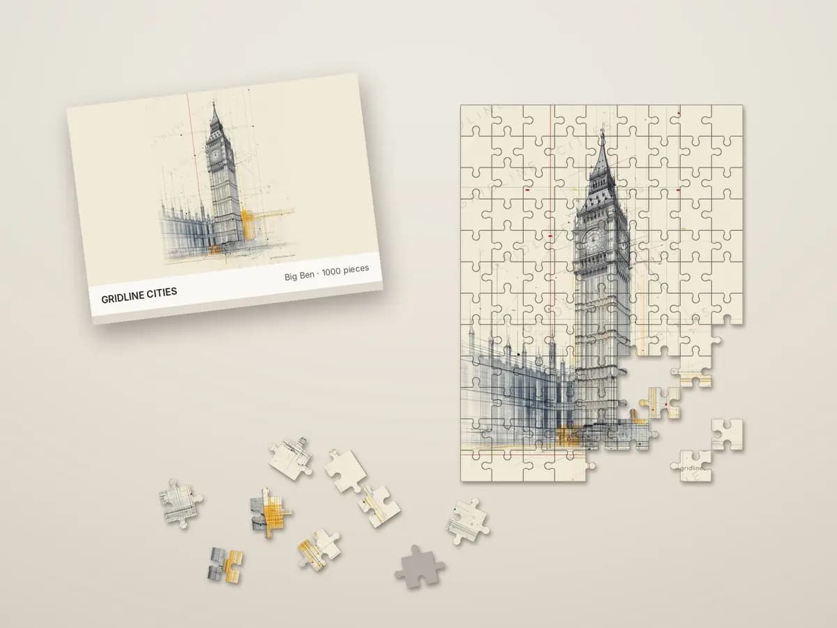 Big Ben as jigsaw puzzle