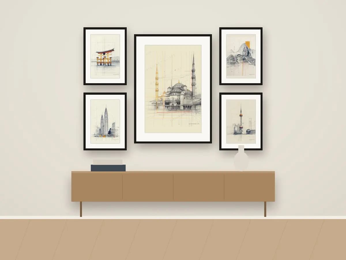Istanbul Blue Mosque as gallery wall