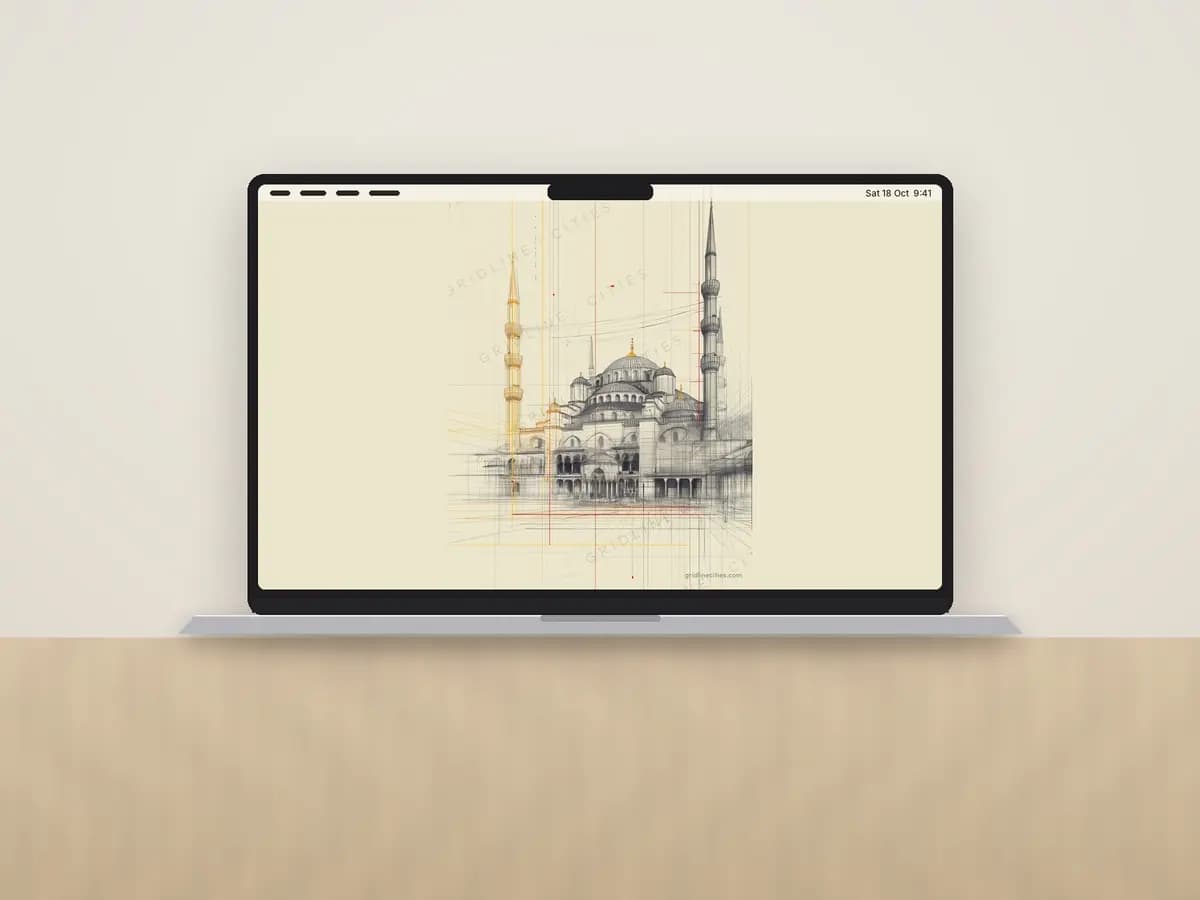 Istanbul Blue Mosque as desktop wallpaper