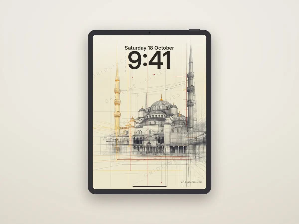Istanbul Blue Mosque as tablet wallpaper