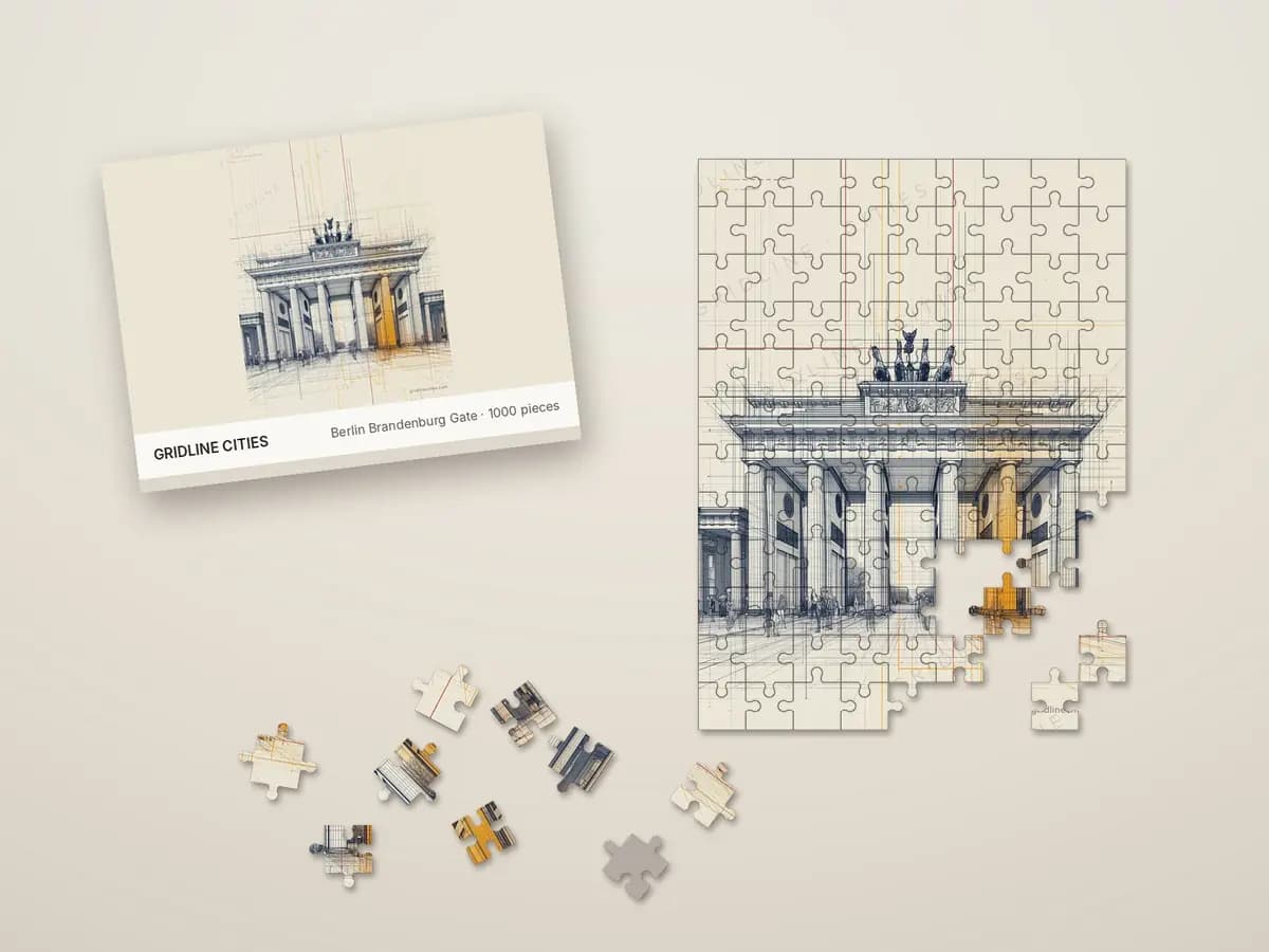Berlin Brandenburg Gate as jigsaw puzzle