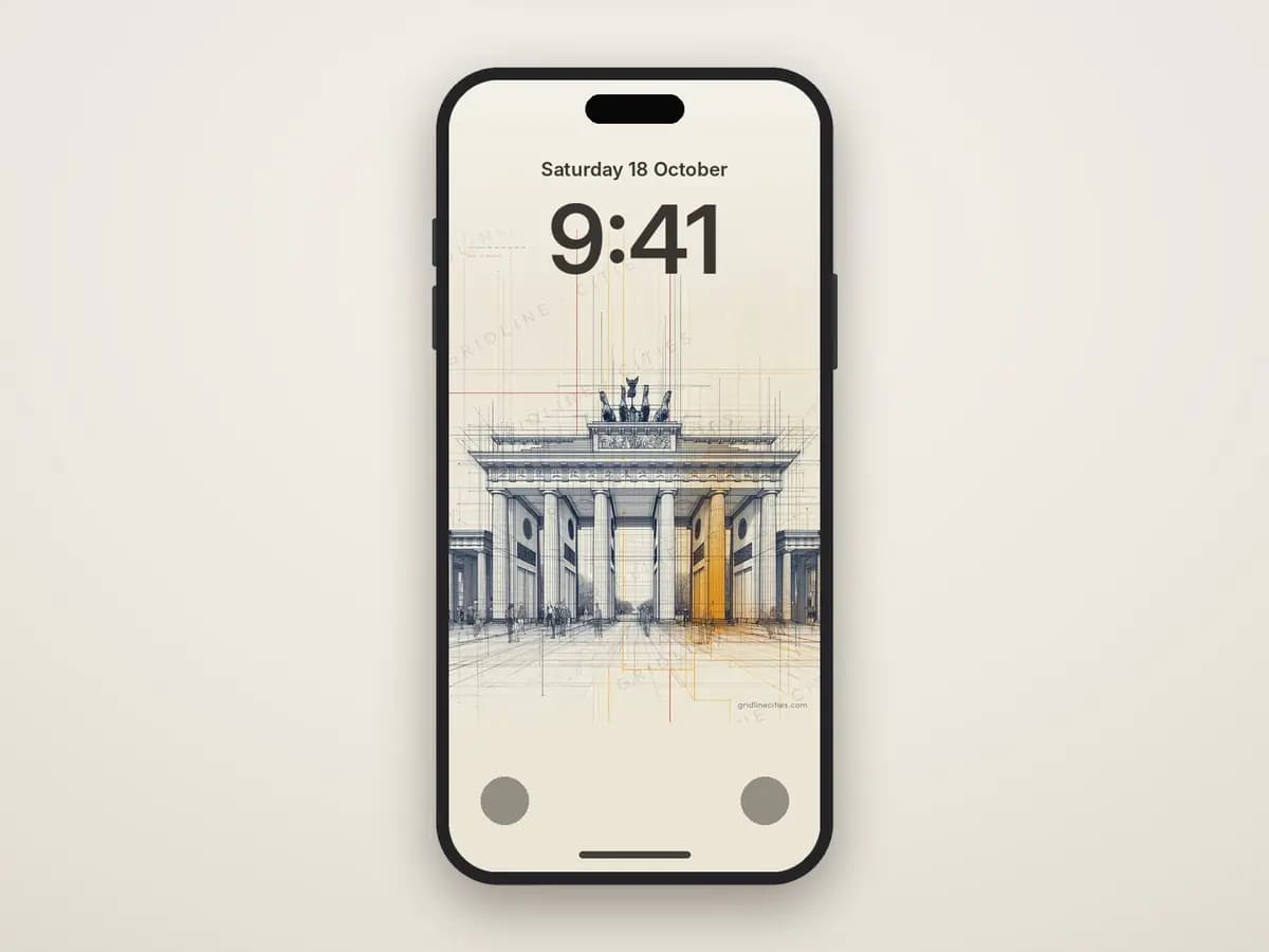Berlin Brandenburg Gate as phone wallpaper
