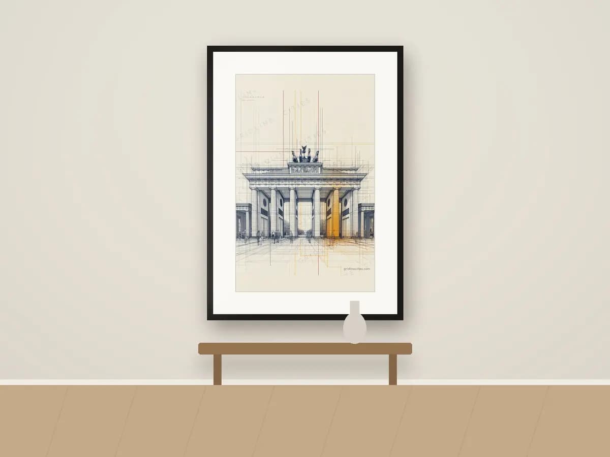 Berlin Brandenburg Gate as print & frame