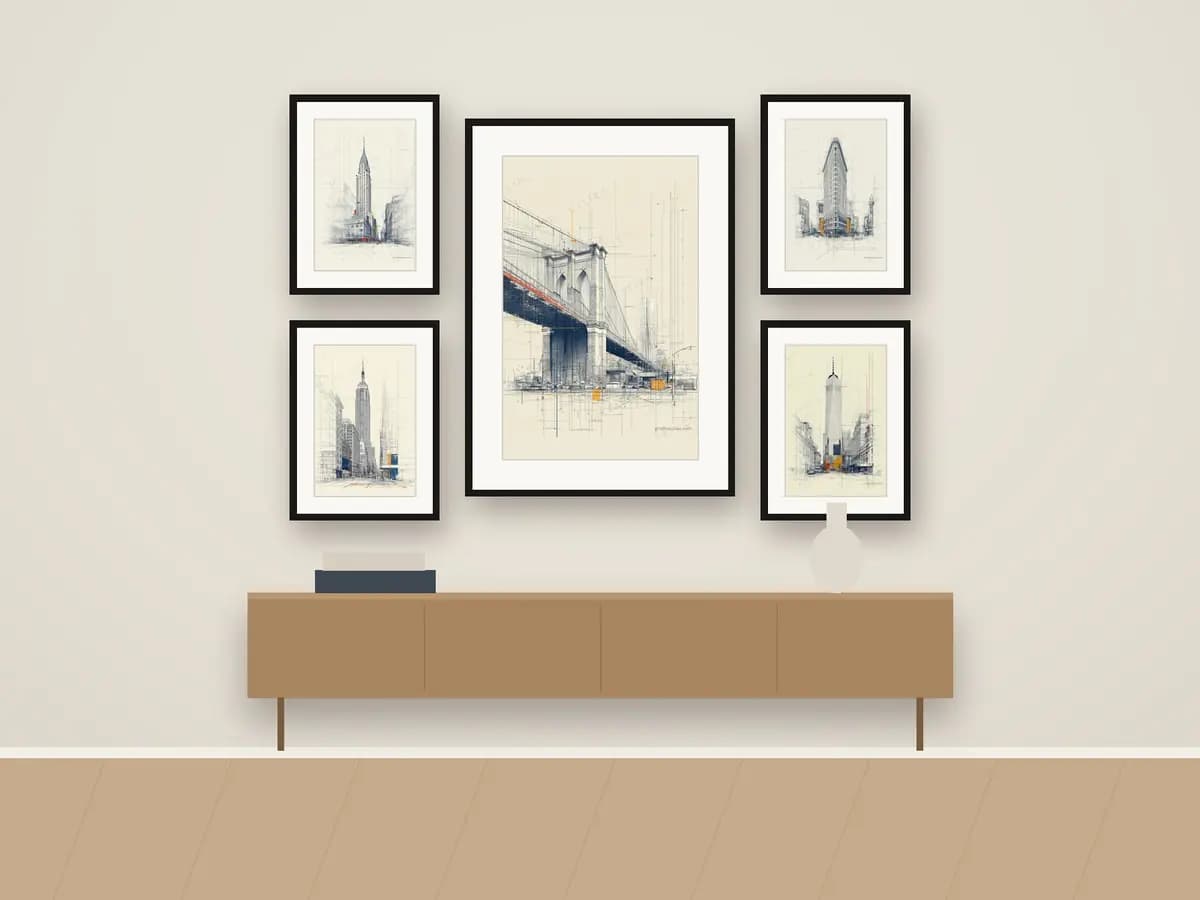 Brooklyn Bridge as gallery wall