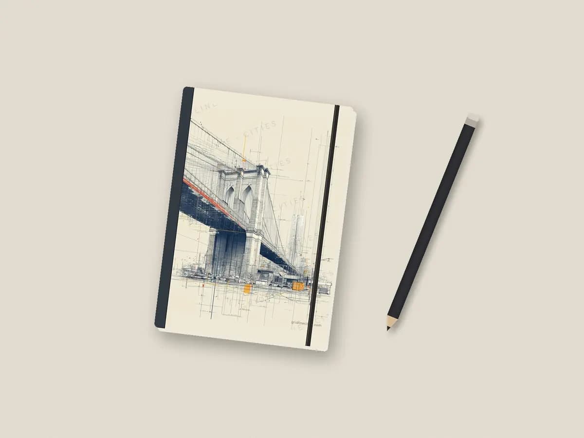 Brooklyn Bridge as notebook cover