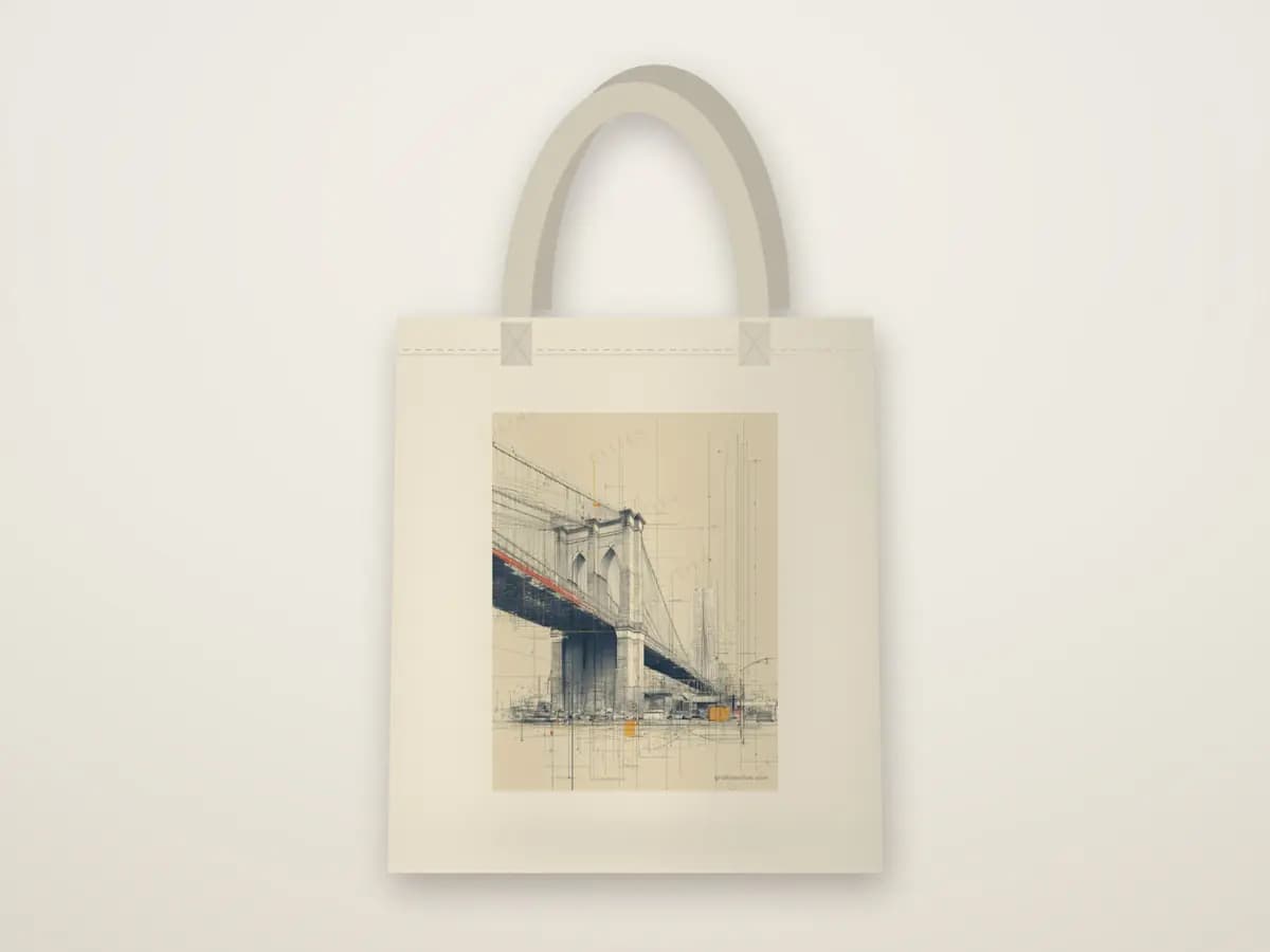 Brooklyn Bridge as tote bag