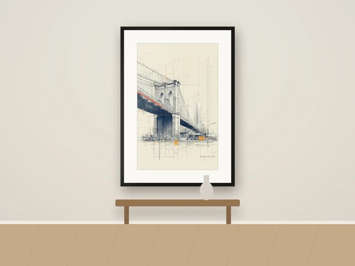 Brooklyn Bridge as print & frame