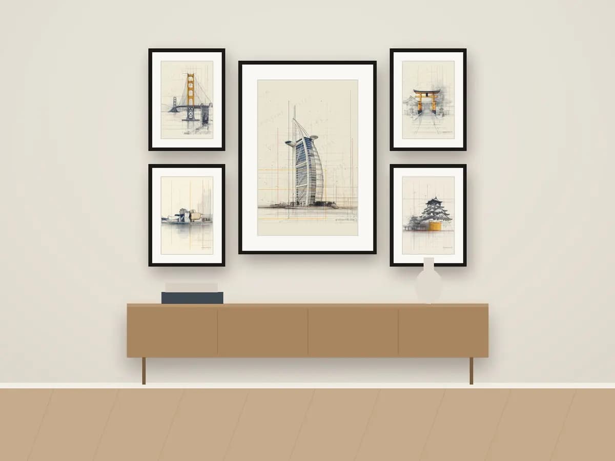 Dubai Burj Al Arab as gallery wall