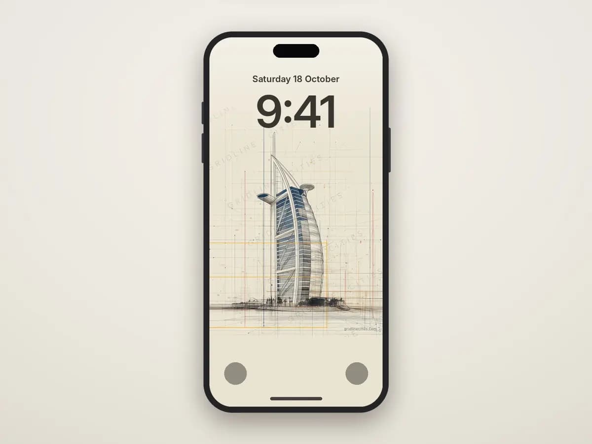Dubai Burj Al Arab as phone wallpaper