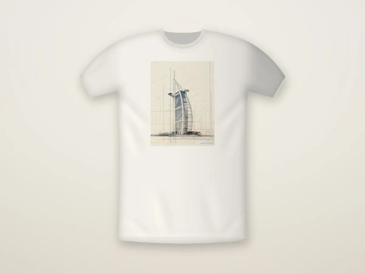 Dubai Burj Al Arab as t-shirt
