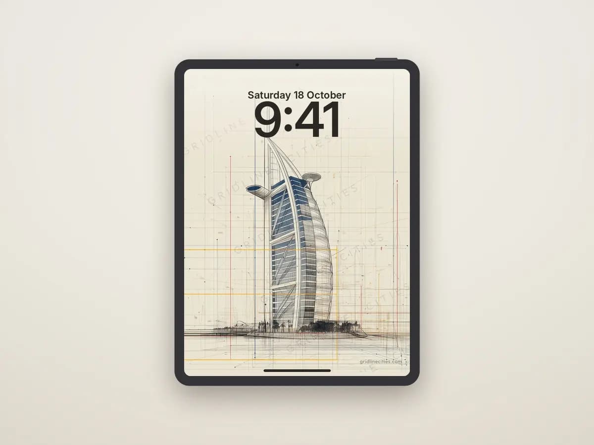 Dubai Burj Al Arab as tablet wallpaper