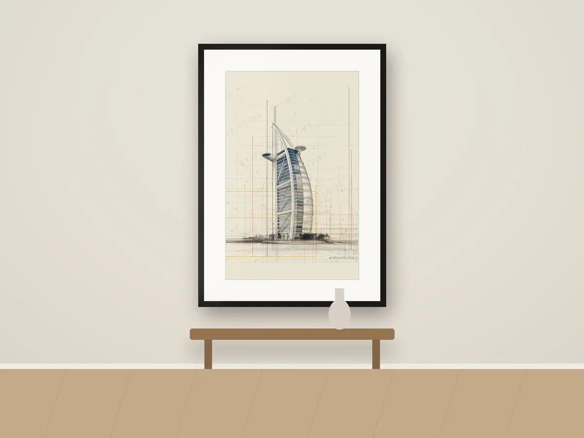 Dubai Burj Al Arab as print & frame