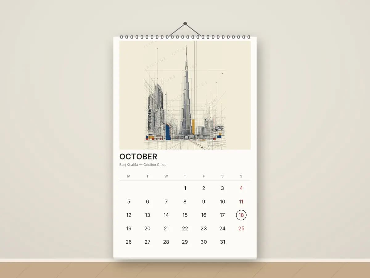Burj Khalifa as calendar