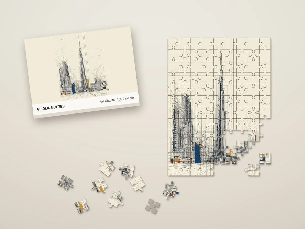 Burj Khalifa as jigsaw puzzle