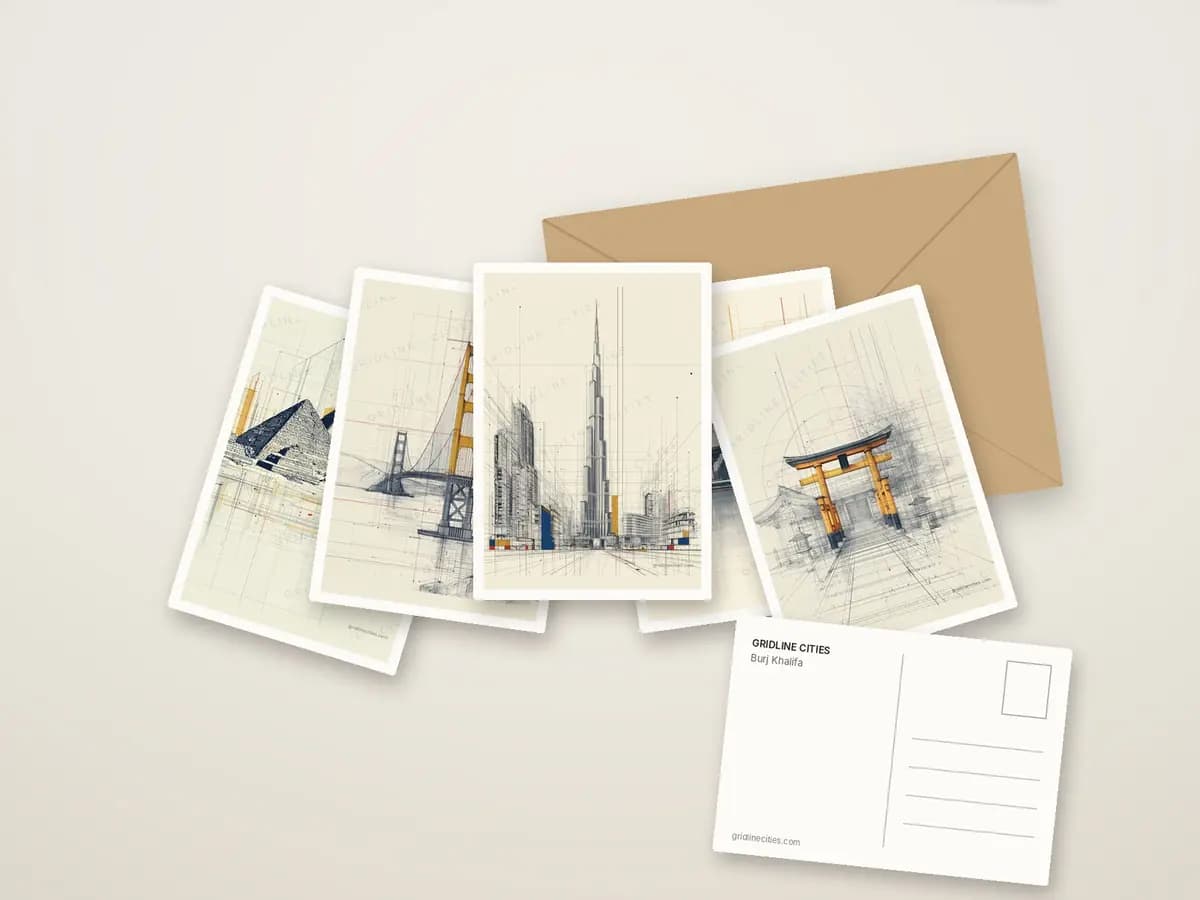 Burj Khalifa as postcards