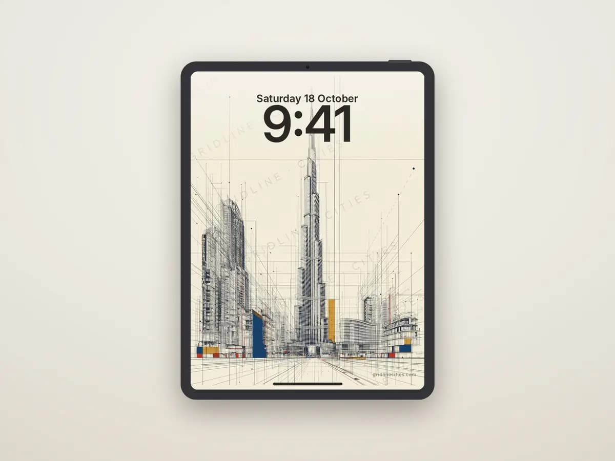 Burj Khalifa as tablet wallpaper