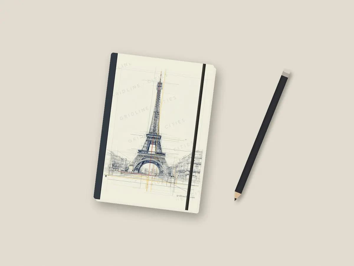 Paris Eiffeltower as notebook cover