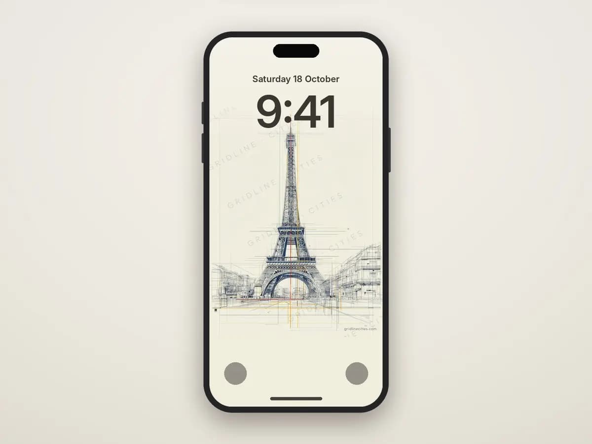 Paris Eiffeltower as phone wallpaper