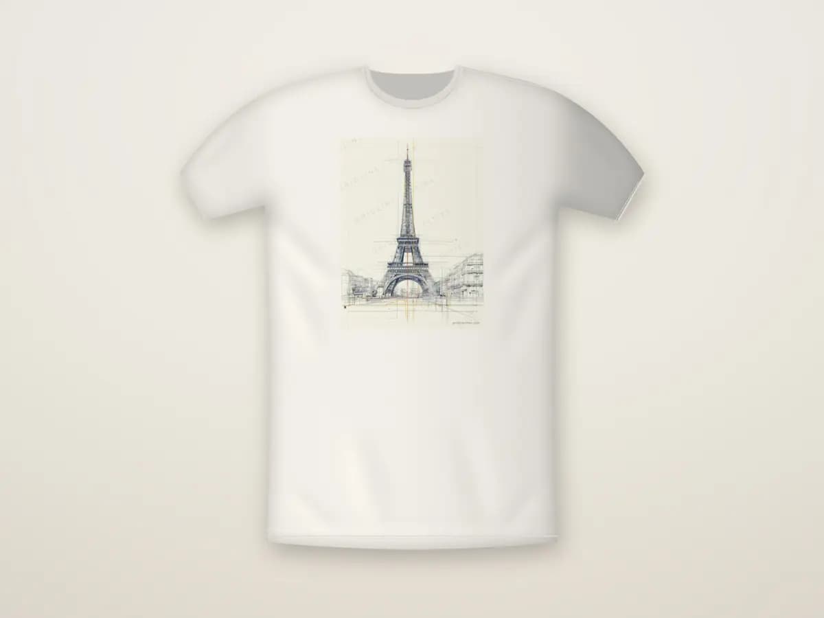 Paris Eiffeltower as t-shirt