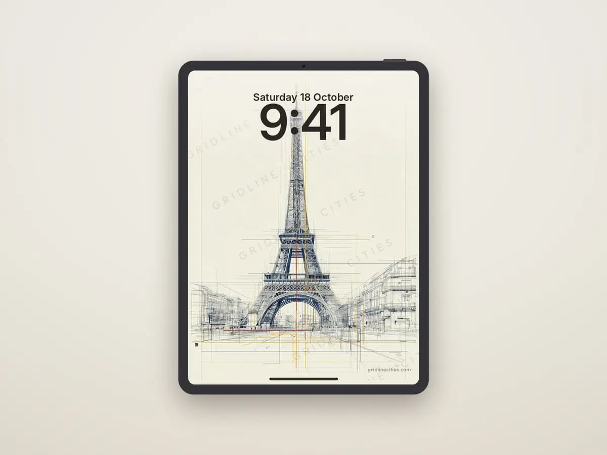 Paris Eiffeltower as tablet wallpaper