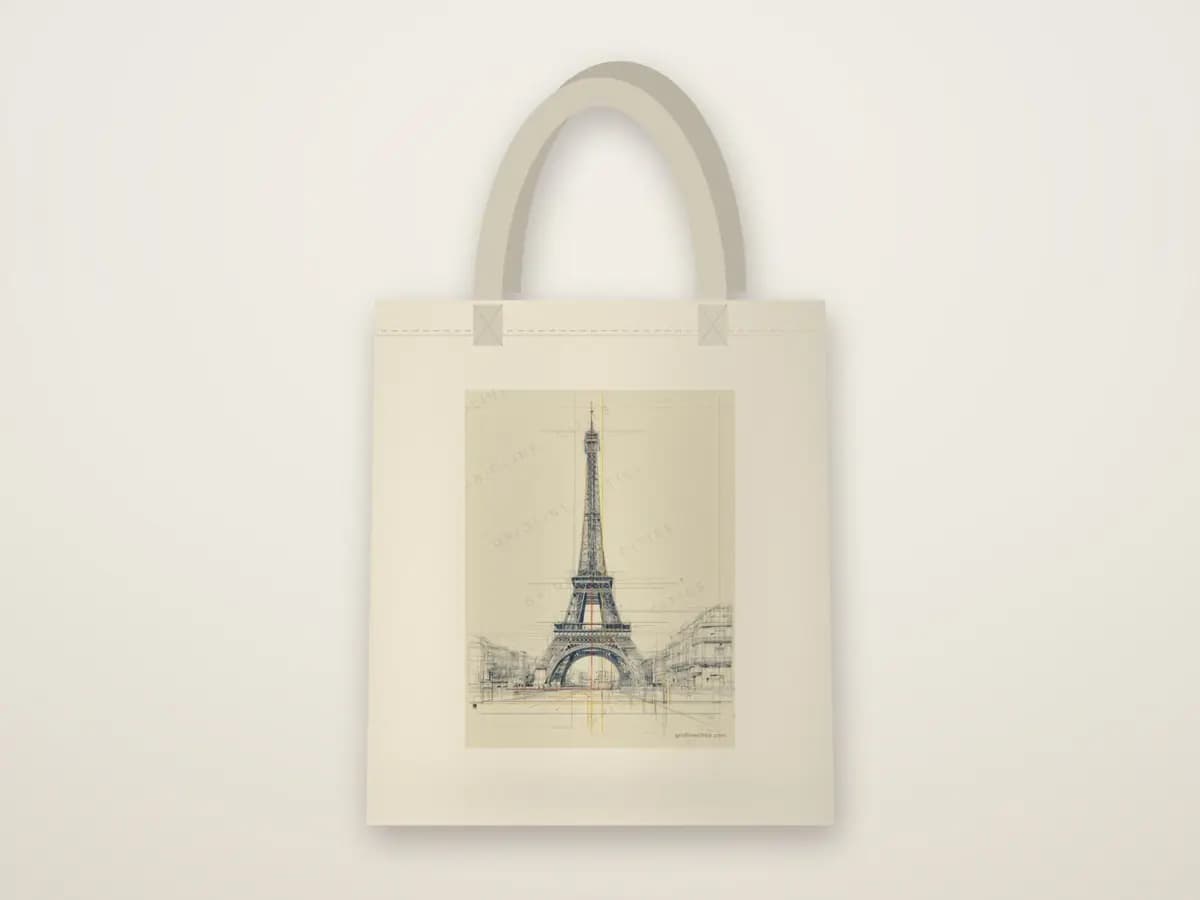 Paris Eiffeltower as tote bag
