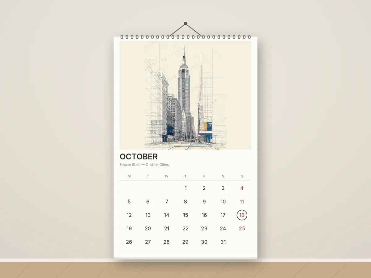 Empire State as calendar