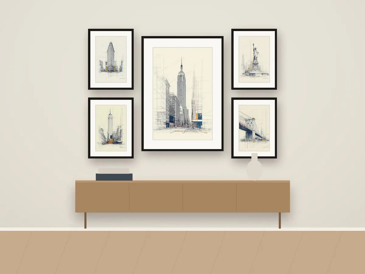 Empire State as gallery wall
