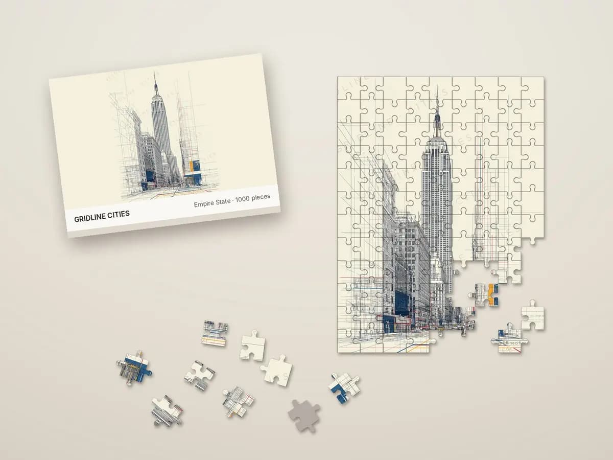 Empire State as jigsaw puzzle