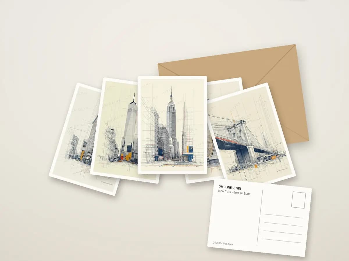 Empire State as postcards